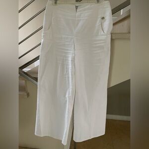 Vintage Chanel White Wide-Leg Pants